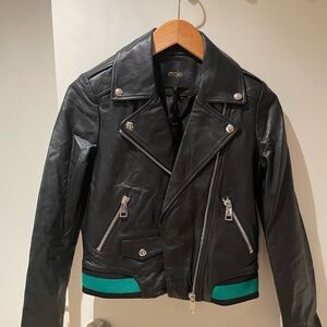 Maje Black Leather Jacket